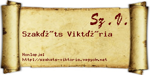 Szakáts Viktória névjegykártya